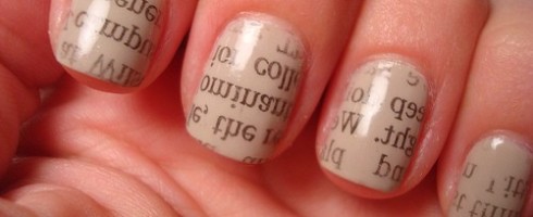 newspaper nail art