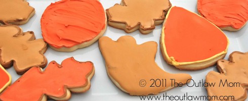 fall and halloween cookies