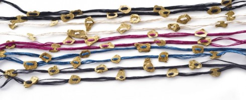 botticelli's niece brass flake necklaces