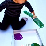 painting with brushes, balls and bodies