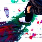 painting with brushes, balls and bodies