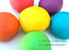 homemade rainbow play dough gift