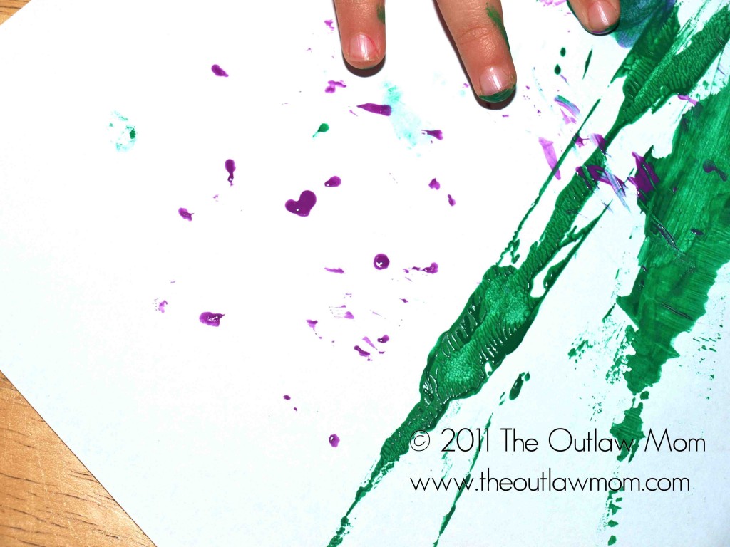 painting with winter leaves and needles