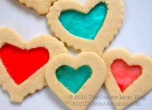 stained glass heart cookies