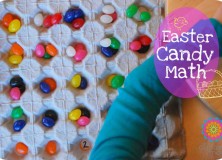 easter candy math with jelly beans and egg carton