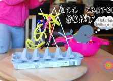 egg carton boat for tinkerlab creative challenge