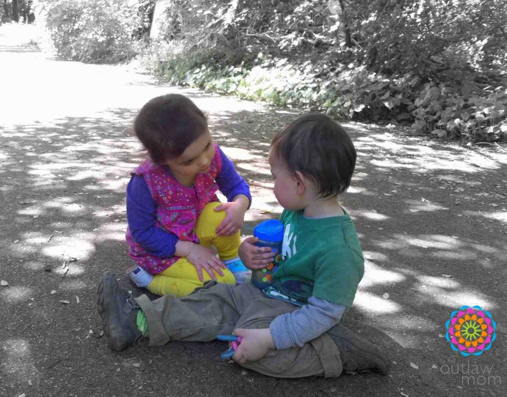 toddler taming a tantrum