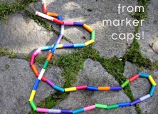 diy jump rope made from marker caps