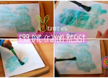 learning with egg dye crayon resist art