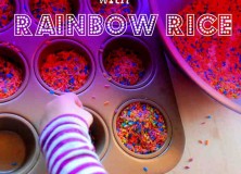 fine motor skills and sensory play rainbow rice activities
