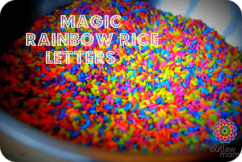how to make magic rainbow rice letters