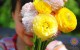 girl holding flowers