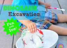 dinosaur ice excavation activity for kids