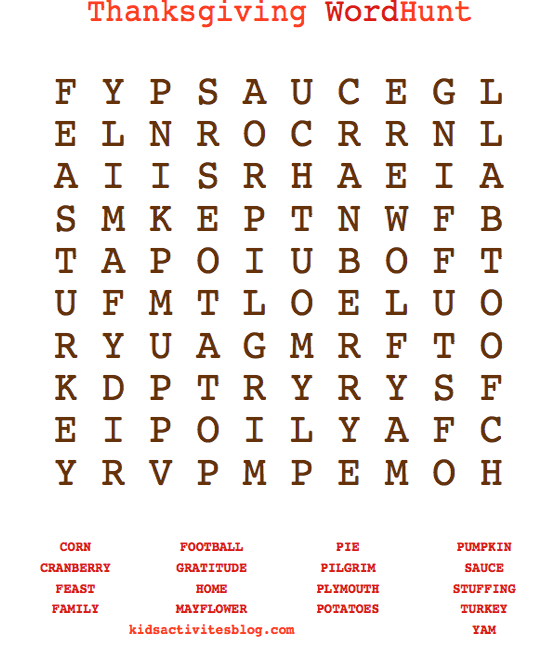 Thanksgiving Literacy Activity