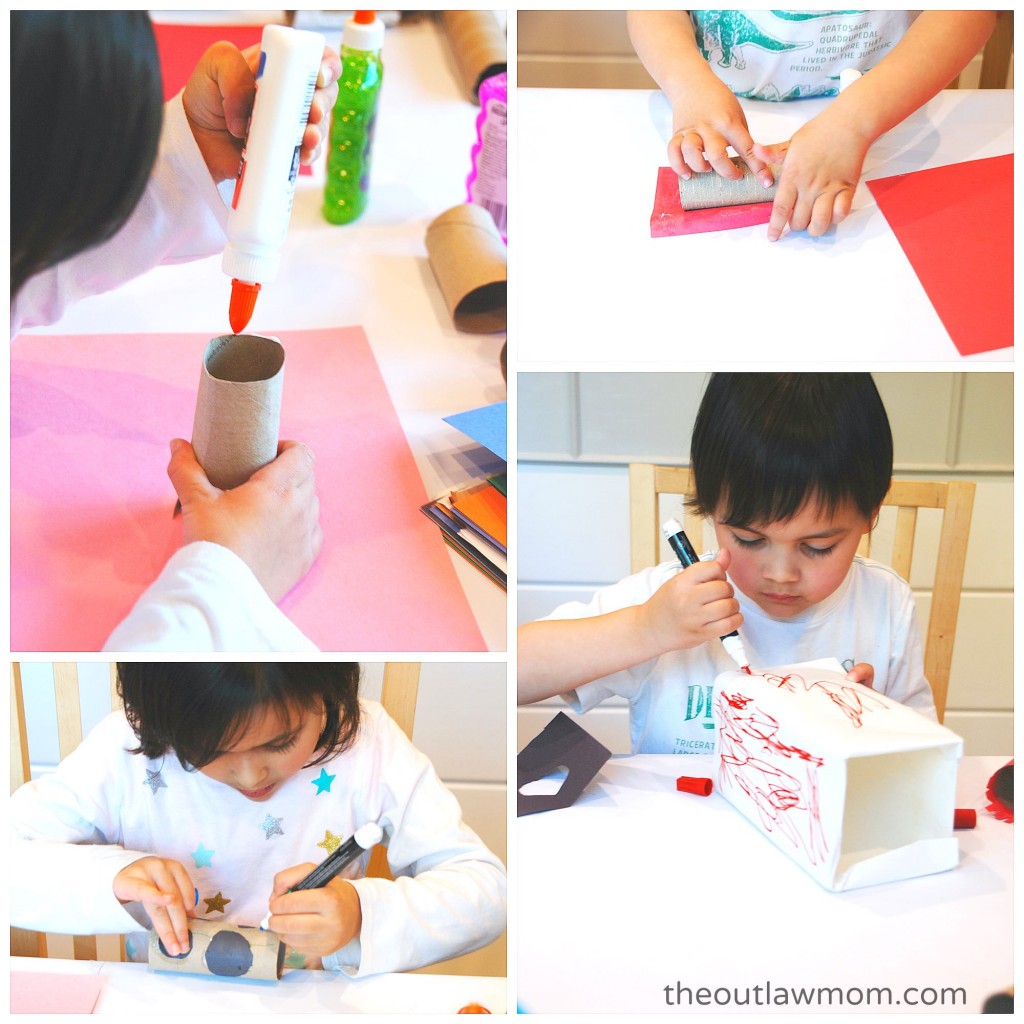 Kids Crafts From Cereal Boxes and Paper Tubes