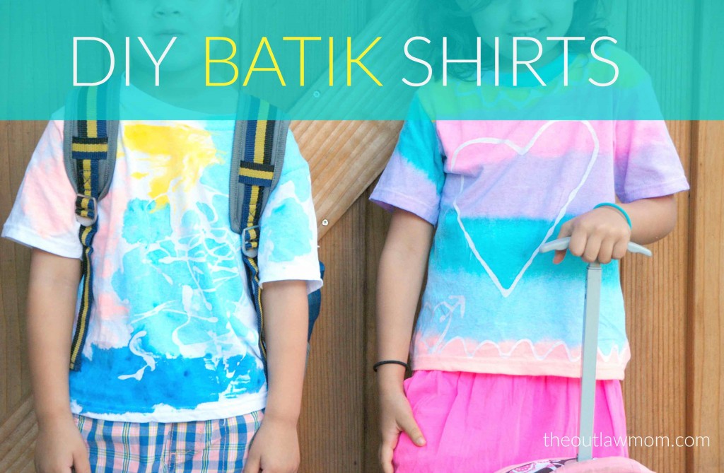 DIY Batik Shirts with Glue for Kids