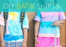 DIY Batik Shirts with Glue for Kids