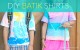 DIY Batik Shirts with Glue for Kids