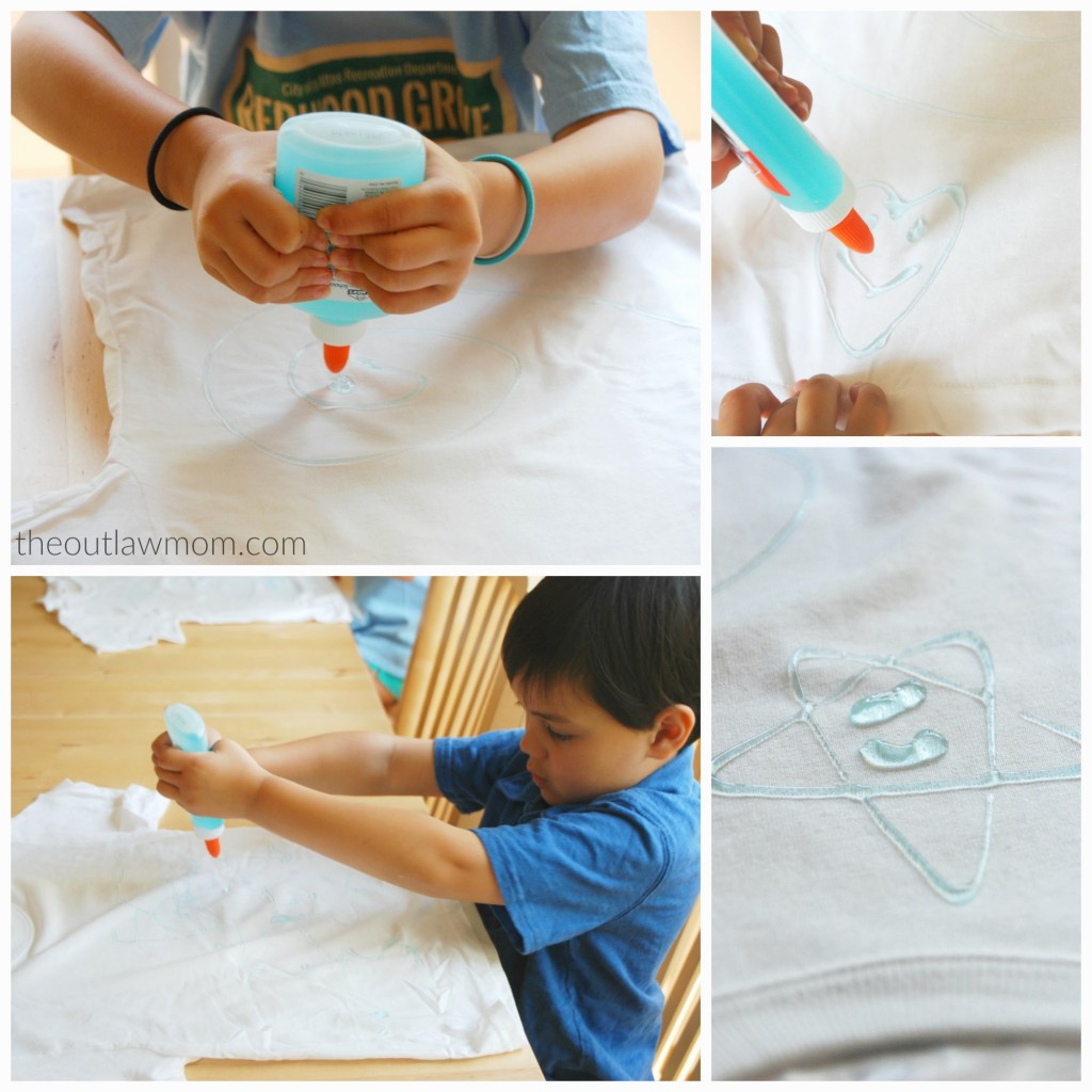 Glue Resist Tee Shirts